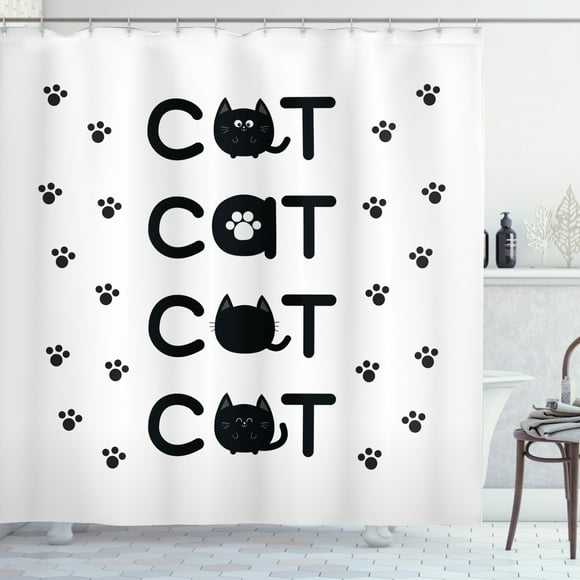 Waterproof Shower Curtain for Bathroom Machine Washable Cute Cat Design Shower Curtains Decor Set 66x72in Waterproof Shower Curtain for Bathroom Machine Washable Cute Cat Design Shower Curtains Decor Set 66x72in